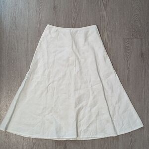 Eileen Fisher White Linen Bias Skirt Size SP NWT!